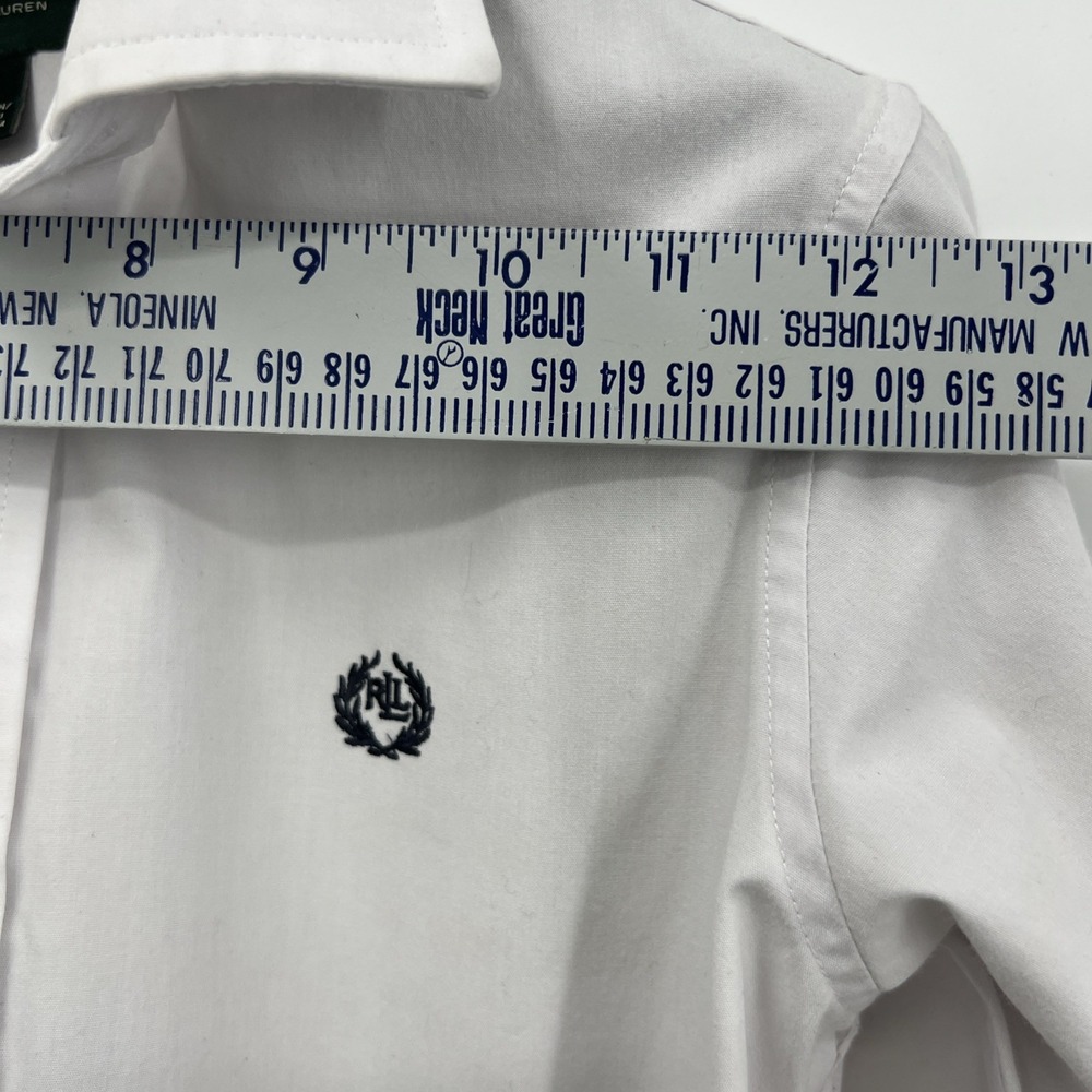 Polo Ralph Lauren Boys White Button Down Oxford Shirt Youth Size 8 Logo - Picture 5 of 9
